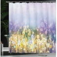 thumbnail image 4 of Ambesonne Floral Shower Curtain, Idyllic Pastoral Flower, 69"Wx70"L, Yellow Purple, 4 of 5