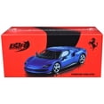 thumbnail image 4 of Ferrari 296 GTB Blue Corsa 1/64 Diecast Model Car by BBR, 4 of 5