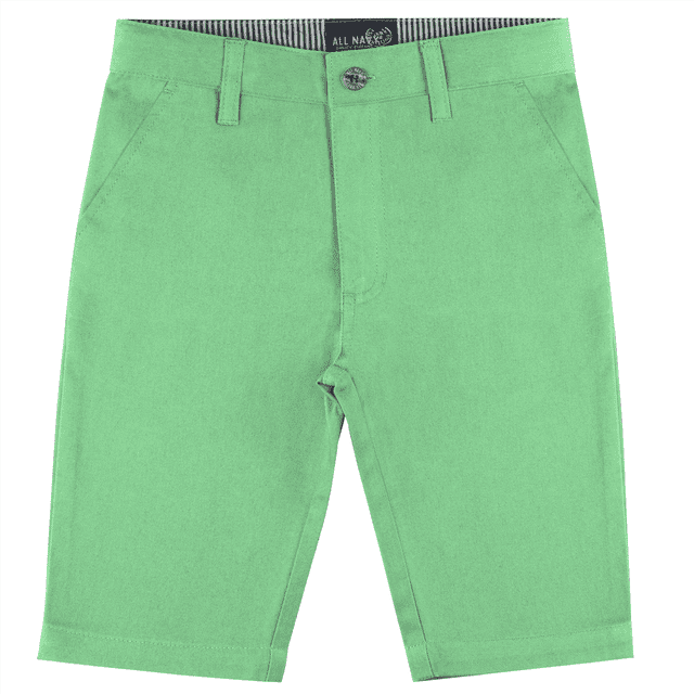Buyless Fashion Shorts Garçon Pantalon devant Plat Coton Décontracté Coupe Droite
