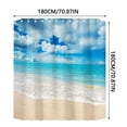 thumbnail image 3 of Clearance Sale! Pedty ,1Pc Shower Curtain,Ocean Beach Print Shower Curtain 70X70 Inch with 12 Plastic Hooks Waterproof Shower Curtain Bathroom Heavy Side Shower Curtain Machine Washable Quick Dry, 3 of 8