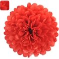 thumbnail image 2 of Red Tissue Pom Poms DIY Tissue Paper Flowers for Birthday Wedding Baby Shower Tea Party Dessert Table Decoration, Pack of 18, 2 of 5