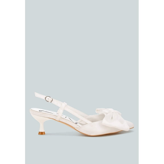 Okshak Satin Bow Slingback Sandals