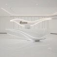 thumbnail image 2 of Garden Modern Reception Desk Consable Cashier Spa Vanity Reception Desk Coffee Shop Escritorios De Ordenador Furniture 25XP My Lux Decor Round, 2 of 7