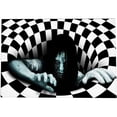 thumbnail image 1 of Alfombra De Halloween, Alfombrilla De Visión Estéreo 3D Para Puerta, Alfombras A Cuadros En Blanco Y Negro, Alfombrilla Óptica Visual 3D Para Suelo, Para Mesa De Café Para Sala De Estar Y Dormitorio Sweethay HA037767-00, 1 of 6