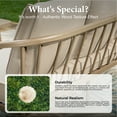 thumbnail image 3 of MF Studio 4-Piece Windsor Style Outdoor Patio Furniture Set, Farmhouse Wood-Grain Metal Outdoor Patio Conversation Set for 5 People, Beige, 3 of 9