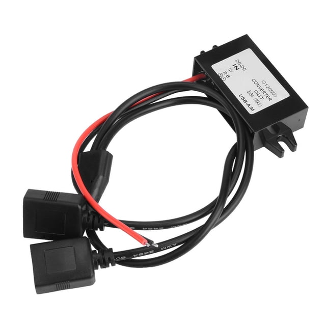 Convertidor reductor de pasos USB, convertidor reductor de CC-CC de 12 V a 5 V USB Convertidor reductor de potencia USB Claridad notable