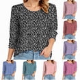 thumbnail image 4 of Godom Women's Casual 3/4 Sleeve T-Shirts Round Neck Cute Tunic Tops Basic Tees Blouses Business Work Tee Top, 4 of 6