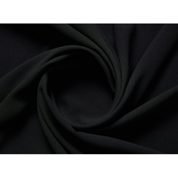 Zelouf Electra Crepe , Sewing, DIY, Crafts Fabric by the Yard, Black, 3 Yard
