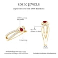thumbnail image 5 of Rosec Jewels Lab Created Diamond Infinity Promise Ring with Lab Created Ruby - Minimalist Ring Ready to Gift for Valentines, 10K Yellow Gold, US 5.50, 5 of 8
