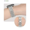 thumbnail image 5 of BadPiggies Women Jewelry Stainless Wristband Replacement Strap for Apple Watch Band iWatch Series 7 6 5 4 3 2 1, 5 of 6