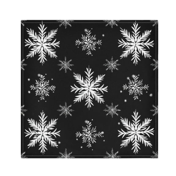Napkin Satin Napkin 20*20Inchx1 Kitchen Towel Dinner Plate Towel Decorative Towel Napkin Tea Towel Suitable For Kitchen Table Christmas Style Snowflakes3