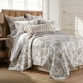 thumbnail image 3 of Levtex Home - Ophelia Quilt Set - Twin Quilt and One Standard Sham - Floral - Taupe Grey Cream Blush - Quilt (68x86in.) and Sham (20x26in.) - Reversible - Rayon/Cotton, 3 of 11