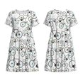 thumbnail image 3 of Bixox Robe d'Été à Manches Courtes pour Femmes Robe Ample Longueur Genou avec Poches-Vélo, 3 of 7