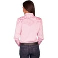 thumbnail image 2 of Scully PL-654-PIN-XXL Womens Embroidered Yoke Long Sleeve Western Show Shirt, Pink - XXL, 2 of 2