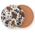 thumbnail image 2 of GZHJMY Cow Print Round Coaster, 4 Pcs Heat Resistant Absorbent Drink Coaster for Kitchen Bar Cafe Decor, 2 of 7