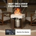 thumbnail image 6 of 6-Piece Aluminum Patio Furniture Set with Fire Pit Table,Brown, 6 of 6