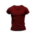 thumbnail image 5 of longantii Henley Shirts for Men Cotton Henley Tshirt Basic Loose Quick-Dry Shirts Polo Stylish Athletic Tees Work Vacation Outfits Wine L, 5 of 5