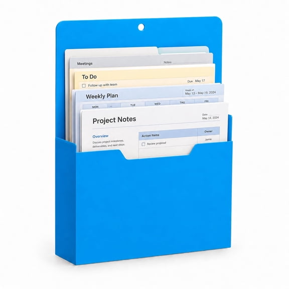 Magnetic Folders File Holder, Letter Size Paper Organizer Office Home