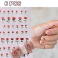 thumbnail image 2 of 6pcs Flower Nail Art Stickers - 5D Embossed Flowers Nail Stickers for Nails, 2 of 5