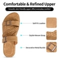 thumbnail image 3 of Decould sylf Women Slide Sandals Comfort Soft Adjustable Strap Flats shoes Anti-Slip Slippers Sandals, 3 of 7