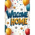 thumbnail image 4 of LUUFILx Welcome Home Banner Colorful Balloons and Confetti Party Backdrop Background for Photography Decor Celebrations Welcome Party Event Supplies, 4 of 8