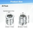 thumbnail image 3 of 20-Pack Threaded Inserts for Wood, M8x10mm Hex Drive Threaded Insert Nuts for Wood Furniture [Silver Tone], 3 of 6