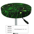 thumbnail image 4 of Lsque Green Bright Web with Spiders Round Bar chair cushion covers Velvet Fabric Premium Comfort Protects from Scratches and Stains for 14-17 Inch Chair- 12 inch, 4 of 7