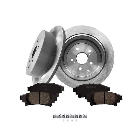 Set of 6 Rear 309mm Brake Disc Rotors-Ceramic Brake Pad Kit For 2011-2020 Toyota Sienna