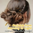 thumbnail image 6 of LQQBOX 3 Pcs French Hair Pin, U-Shaped Magic Acetate Hair Pin French Sticks for Women Buns Thick Fine Long Curls Styling Accessories (3 Colors), 6 of 7