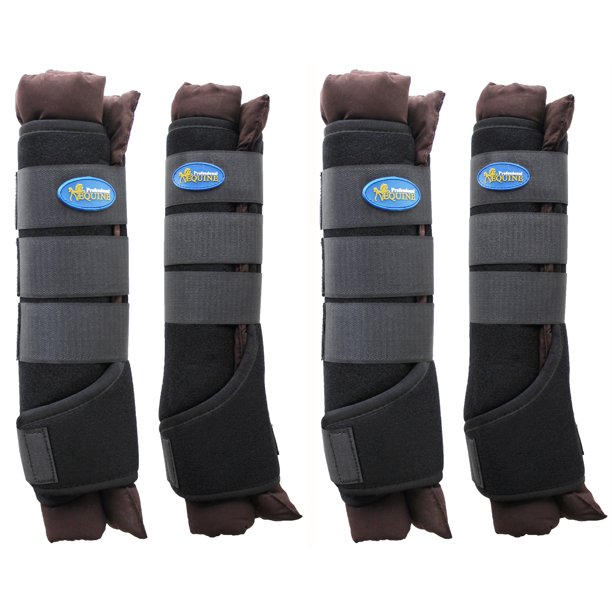 Medium Horse Stable Shipping Boots Wraps Front Rear 4 Pack Leg Hoof