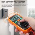 thumbnail image 2 of Lepmerk Multimètre Numérique Portable Multifonctionnel avec Écran LCD Rétroéclairé - Orange PM8232A, 2 of 6