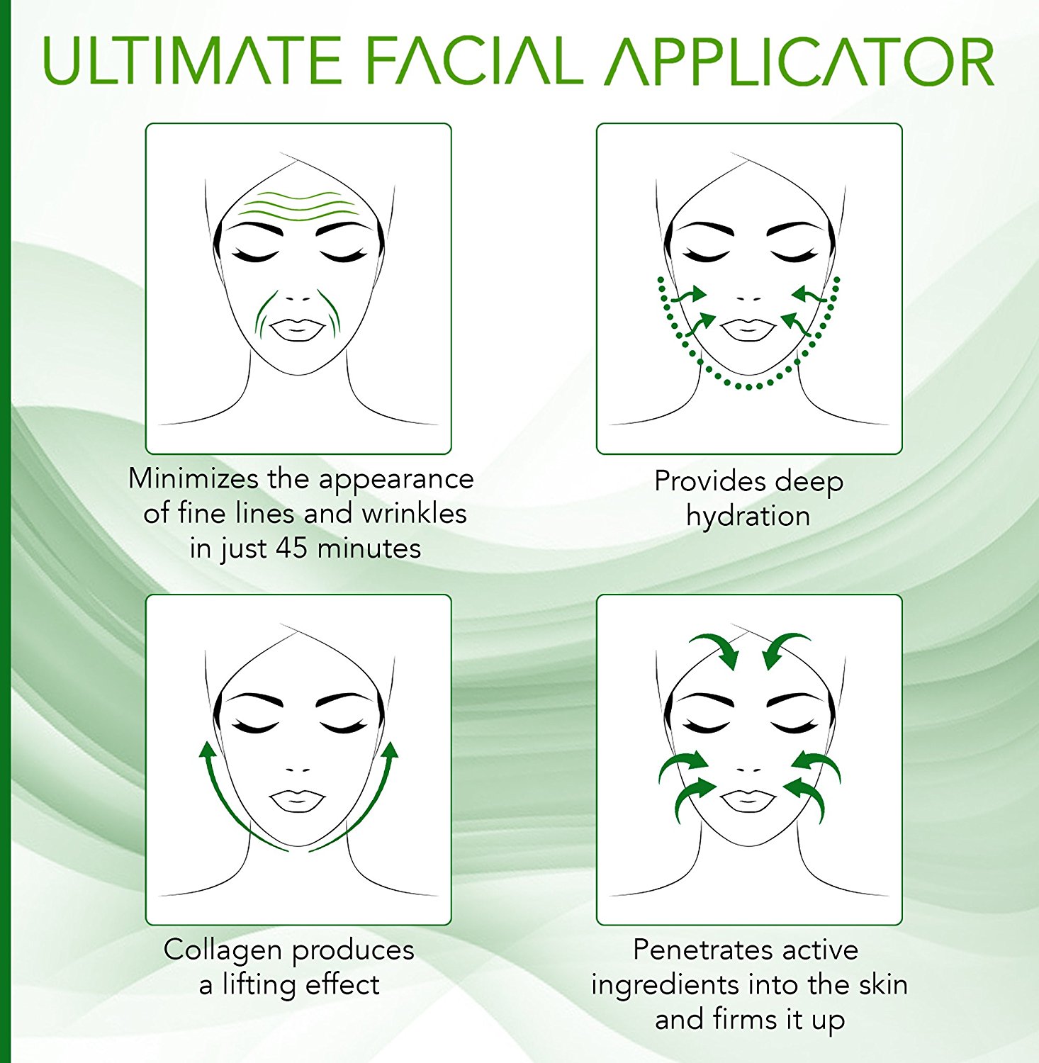 Facial Mask Ultimate Collagen Applicator It Works for Deep Hydration and  Rejuvination 8 masks - image 5 of 5