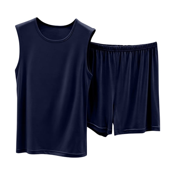 Shorts Pajamas Sets for Women Summer Soft Modal Sleepwear Sleeveless Versatile Comfy 2 Piece Lounge Set