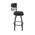 thumbnail image 4 of 860 Hunter 36" Swivel Bar Stool with Pewter Finish and Black Vinyl Seat and Back, 4 of 5