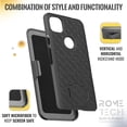 thumbnail image 6 of Rome Tech Google Pixel 4a Shell Holster Combo Case - Black, 6 of 7
