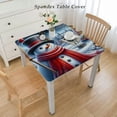 thumbnail image 2 of BANET Tablecloth Square Christmas Snowman Winter Snow Bird Table Cloth Outdoor Waterproof Tablecloths for Party Picnic Indoor Table Cover for Dining/Kitchen Home Decoration White, 2 of 7