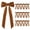 Brown, variant on Brown Small Velvet Bows Set With 16 Pieces For Snack Bags And Baking Decor Made From Polyester