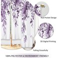 thumbnail image 4 of Eucalyptus Purple Leaves Kitchen Curtains Botanical Floral Plant Small Short Cafe Window Curtains Flower Rod Pocket Bathroom Window Drapes Treatment Tier Curtains 2 Panels (26x36 Inch), 4 of 6