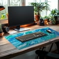 thumbnail image 4 of CounterArt "Blue Fluidity" Large Desk Mat Mouse Pad 32" x 16", 4 of 6