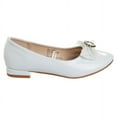 thumbnail image 3 of Badgley Mischka Low Heeled Ballerinas (Little Kid Sizes), White Patent, 13, 3 of 7