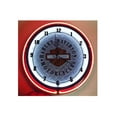 thumbnail image 2 of Harley-Davidson Diamond Plated Bar & Shield Neon Clock, Orange Neon HDL-16611, Harley Davidson, 2 of 3