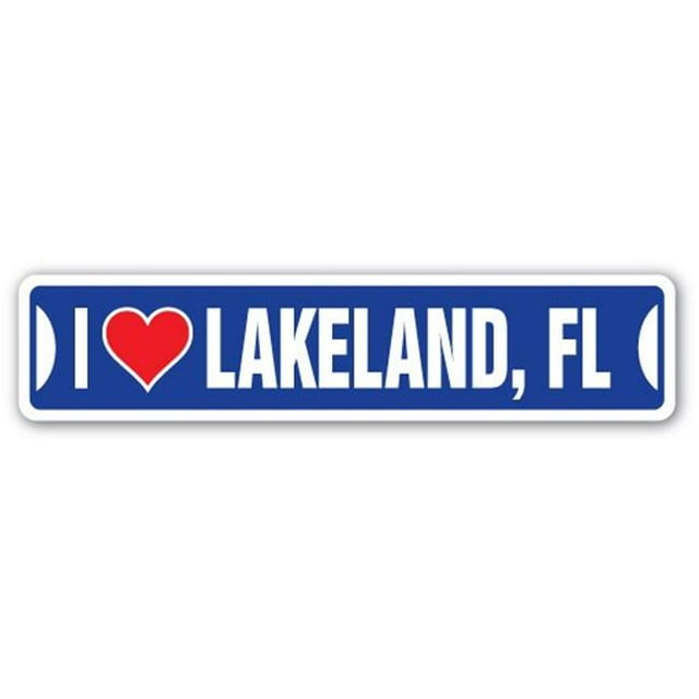 SignMission SSIL-Lakeland Fl Street Sign - I Love Lakeland, Florida