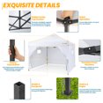 thumbnail image 5 of COBIZI 10x10 Pop up Canopy Outdoor Heavy Duty Tents for Party,Camping,Commercial,Waterproof Gazebo with 4 Removable Sidewalls, Carry Bag, White(Upgraded Frame&Windproof), 5 of 6