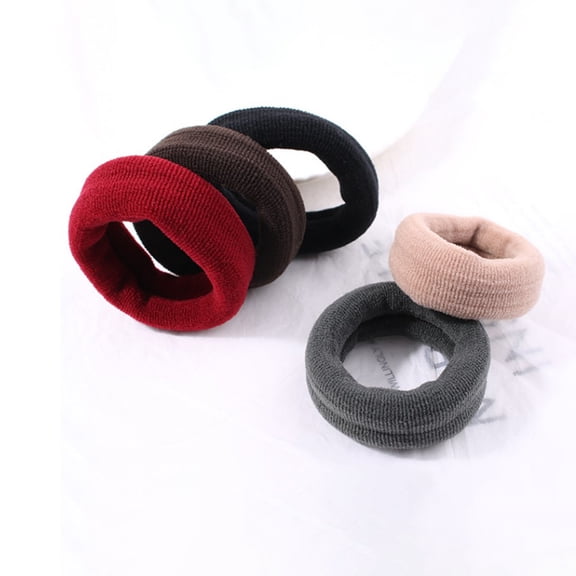 BESTYASH 10-Pack Stretchy Cloth Hair Ties in Assorted Colors, Gentle and Non-Damaging for Kids' Hair