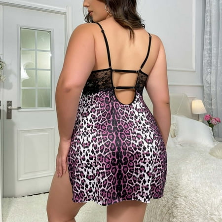 Lilgiuy Lingerie for Women Lingerie Charming Babydoll Nightgown Lingerie Sleepwear Chemise Nightie for Travel Vacation Holiday