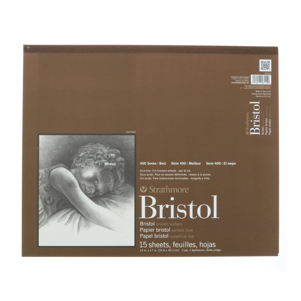 Strathmore Bristol Paper Pad, 400 Series, Smooth, 14" x 17" Walmart