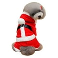 thumbnail image 1 of TEHAUX Reindeer Dog Costume Santa Claus Shape Cotton Winter Outfit 1Pcs, 1 of 8