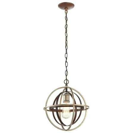 Home Decorators Collection 27030 1-Light Bronze & Champagne Pewter Mini Pendant