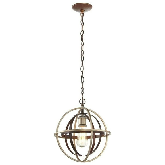 Home Decorators Collection 27030 1-Light Bronze & Champagne Pewter Mini Pendant
