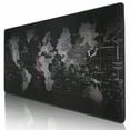 thumbnail image 1 of Gaming Mouse Pad Extended Mouse Map Mat (World Map 31.5"x11.8"inch,3mm),Nonslip Base, Thick, Comfy, Waterproof and Foldable Mat for Desktop, Computer, Laptop, Keyboard, Consoles, Black, 1 of 8